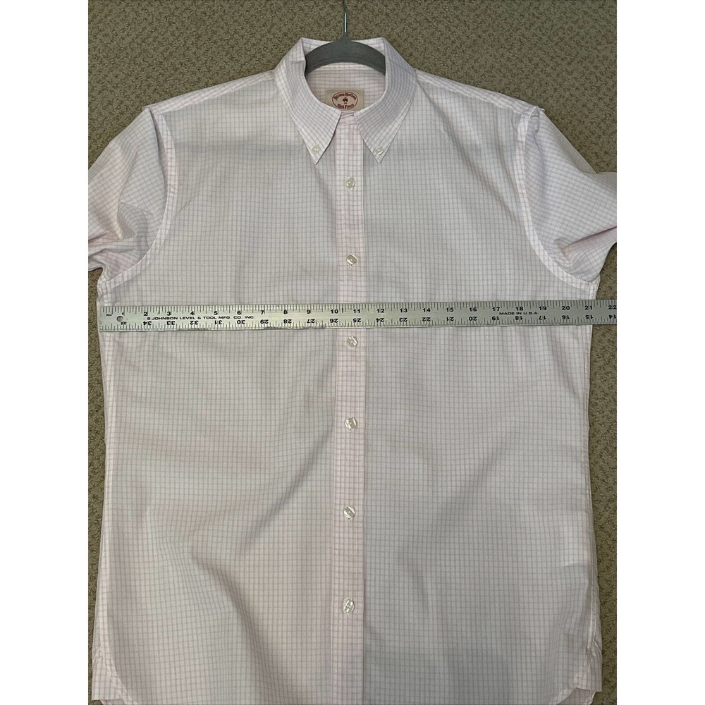 BROOKS BROTHERS Red Fleece Men’s M Pink Checked Shirt - Picture 3 of 5